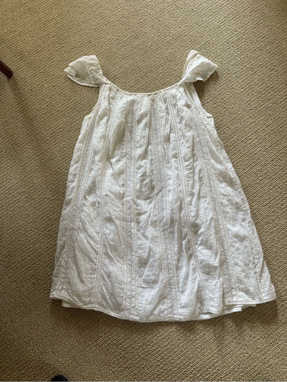 Love Sam White Cotton Swiss dot Dress